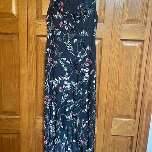Banana Republic Deep Blue Floral Maxi Dress